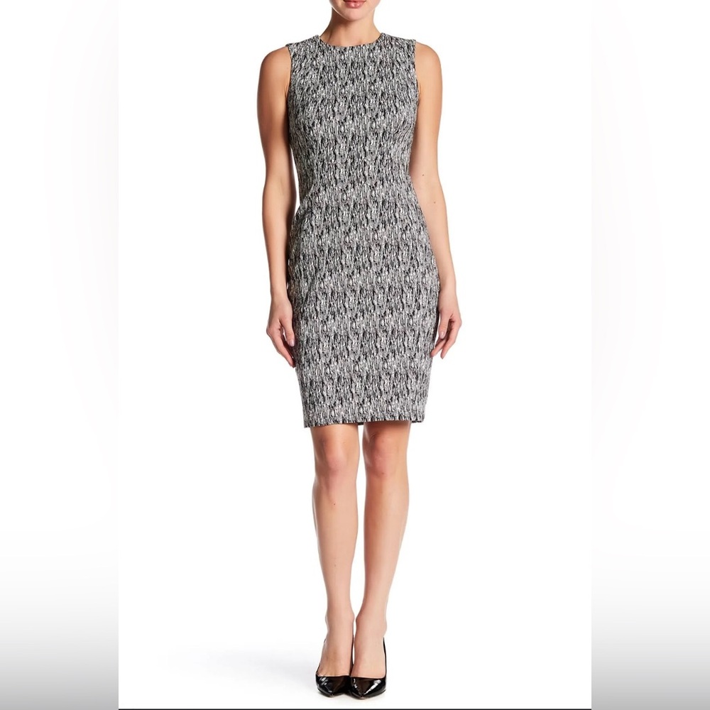 Calvin Klein Black & White Sheath Dress NWOT